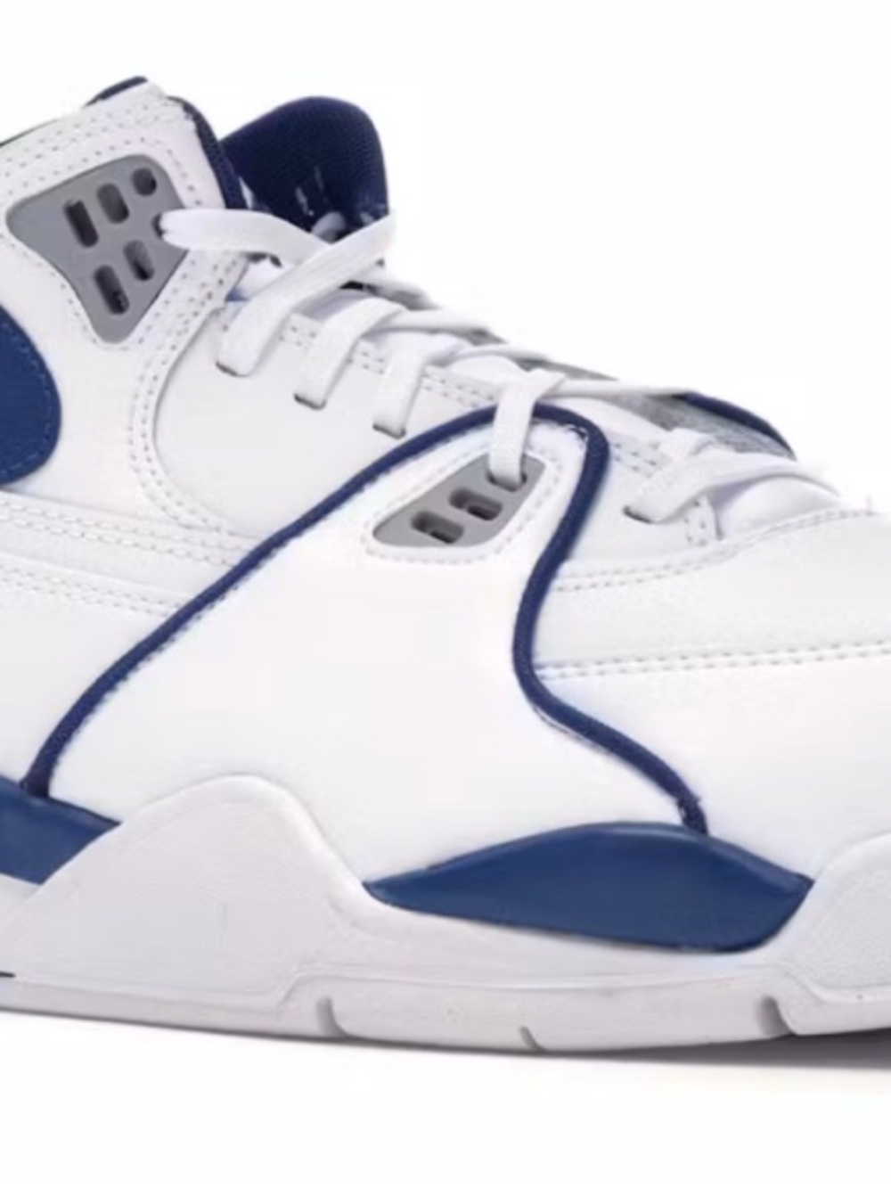White & Navy Athletic Shoes - Brand: